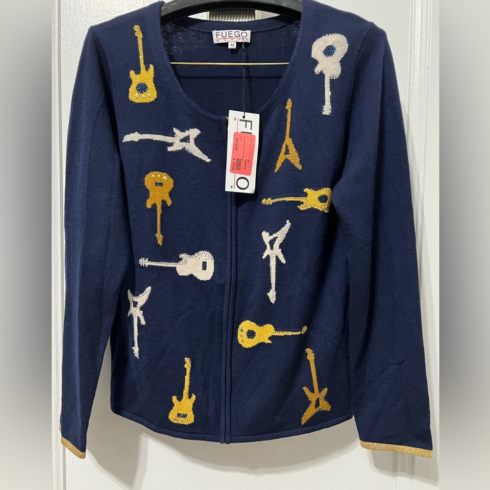 NEW SWEATER FUEGO with SHWAROVSKY STONES SIZE 42